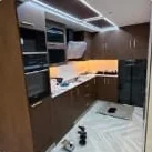 Kitchen cabinets: Custom cabinets with lighting