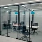 Aluminium glass work: Glass office partitions and doors
